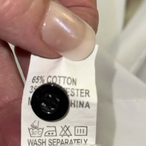 Jeansian White Black Lion Print Long-sleeved Button Up Casual Dressy Shirt L - Picture 5 of 8